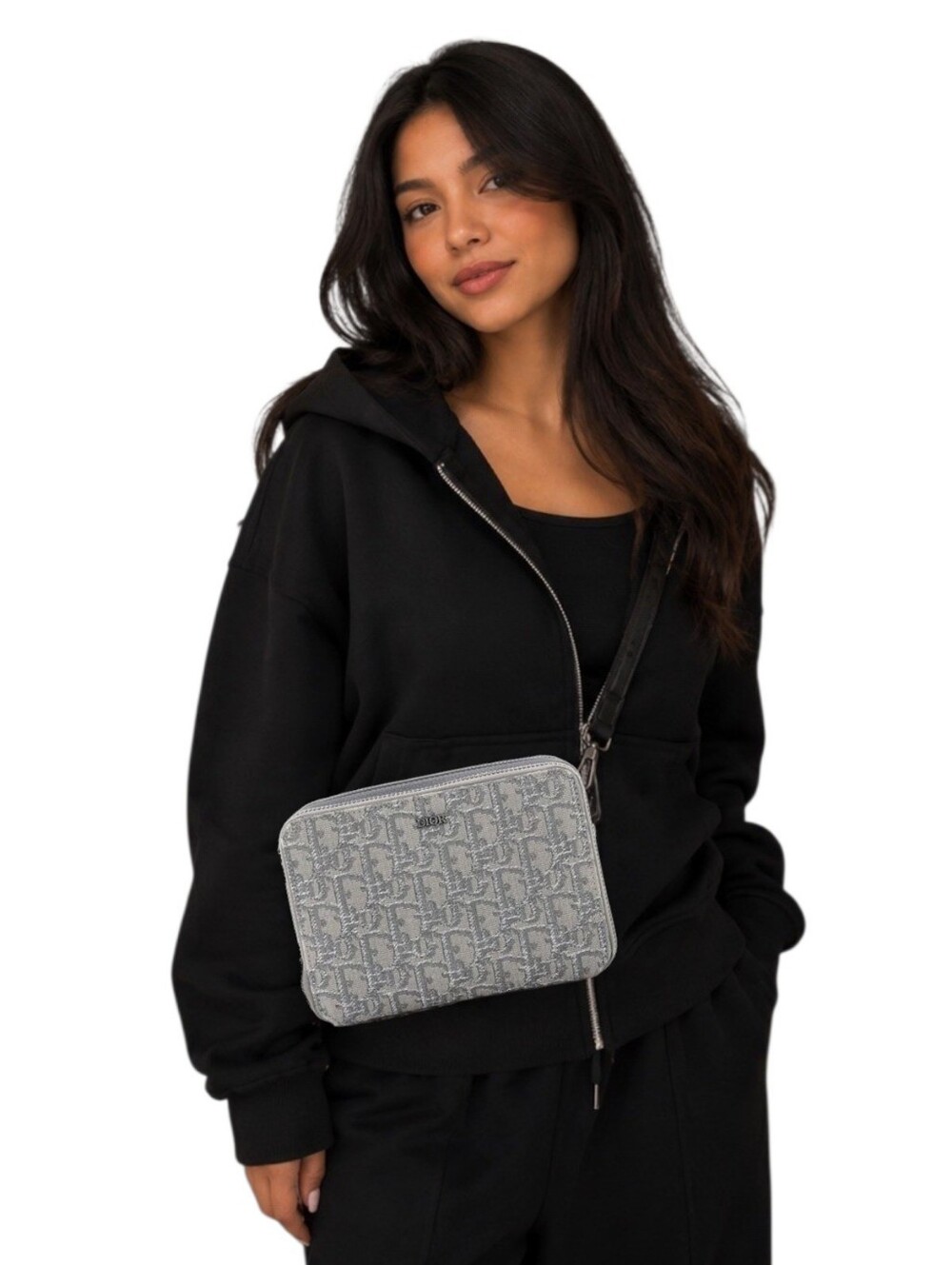 NWT! Rare!! Christian Dior Oblique Jacquard Trotter Canvas  MESSENGER Camera Bag